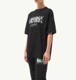 Autry γυναίκες T-shirt με λαιμόκοψη liberty print crew μαύρο 04FXF300 - Image 2